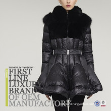 2017 Custom European New Style Lady Goose Down Jacket For Winter With Raccoon Fur Collar